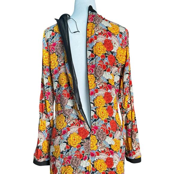 Zara TRF Floral Brocade Mini Dress Sz S Retro 70s Mod Urban Boho Tapestry Artsy - Picture 6 of 8